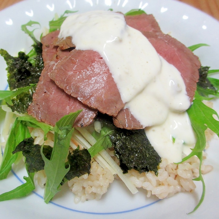 ローストビーフのわさびマヨ丼 レシピ 作り方 By Mococo05 楽天レシピ ローストビーフのわさびマヨ丼 レシピ 作り方 By Mococo05 楽天レシピ